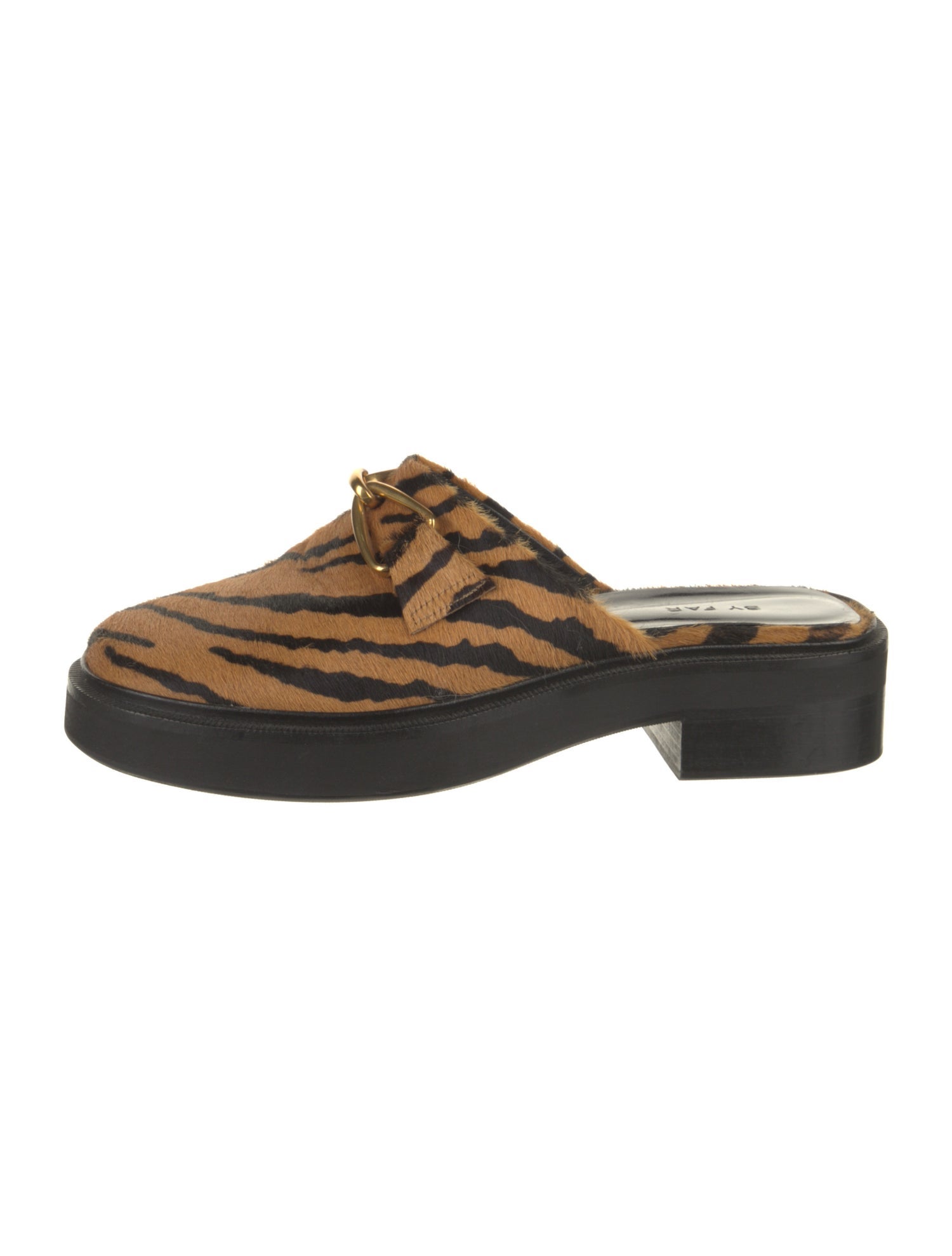 By Far Ponyhair Printed Mules