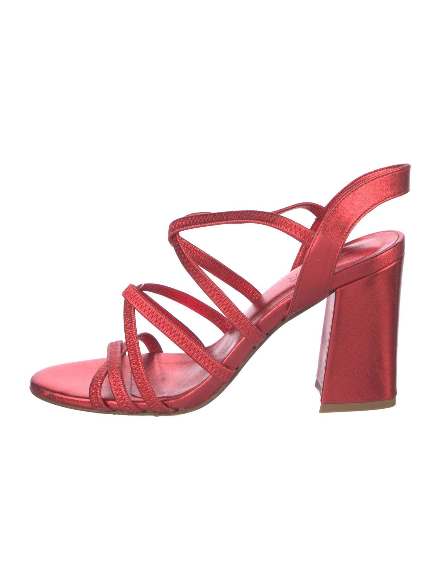 By Far Leather Slingback Sandals