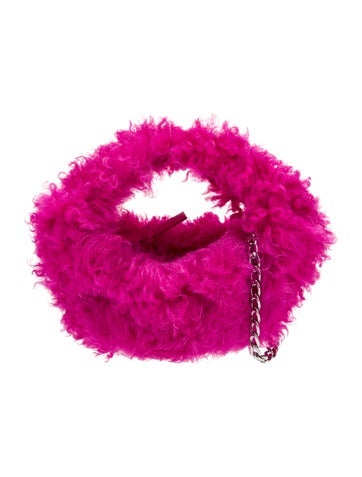 By Far Handle Bags Faux Fur Top Bag
