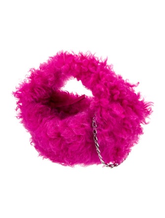 By Far Faux Fur Top Handle Bag