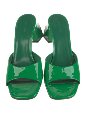 By Far Patent Leather Slides