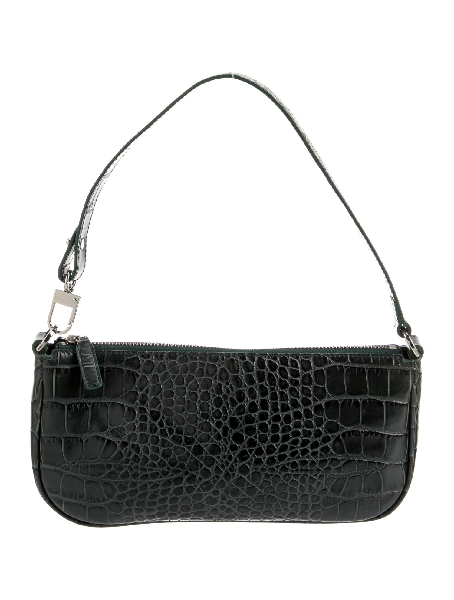 By Far Embossed Leather Shoulder Bag