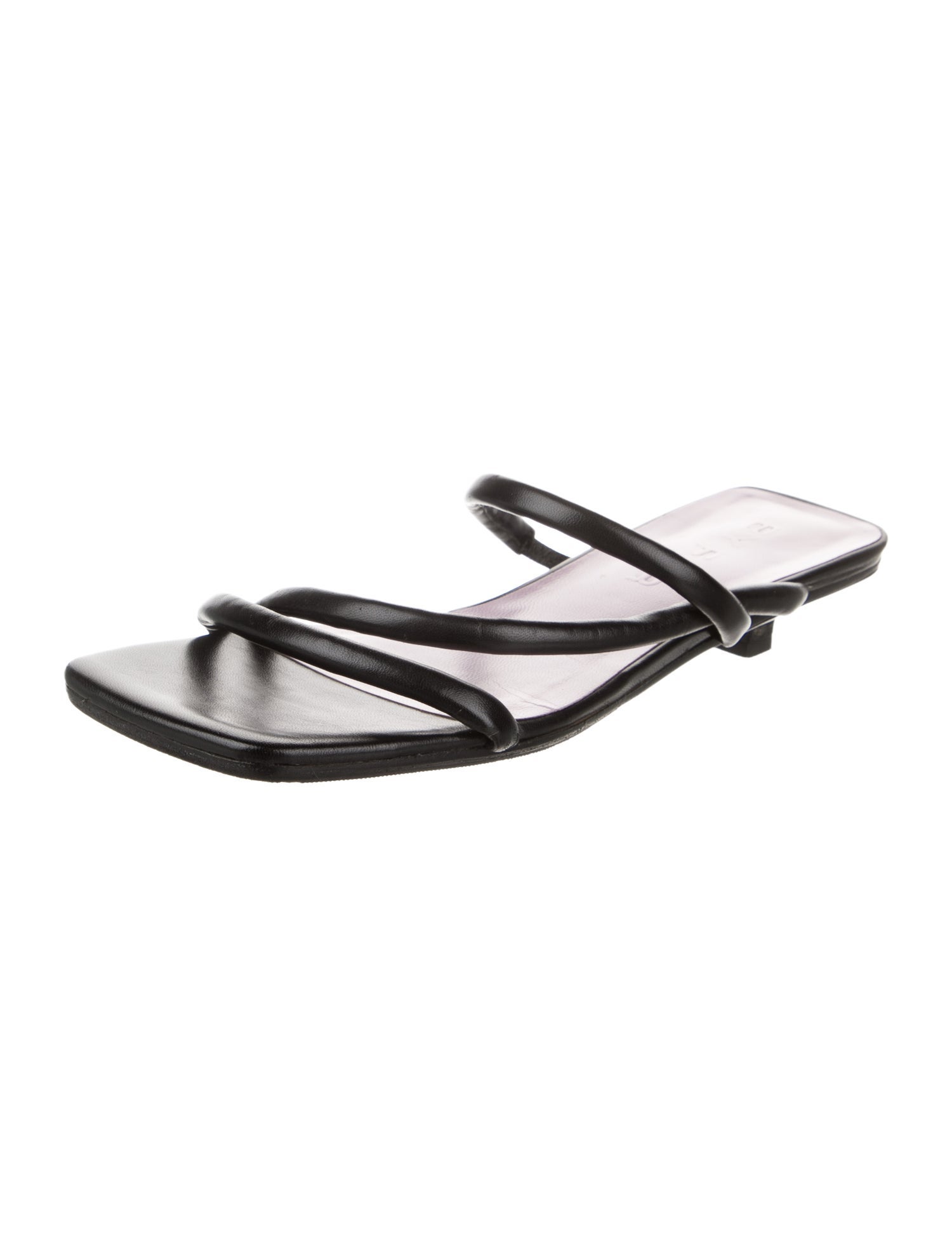 By Far Leather Slides