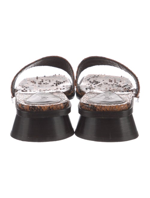 By Far Snakeskin Animal Print Slides