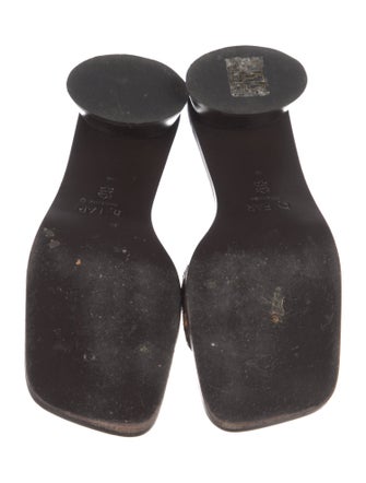 By Far Snakeskin Animal Print Slides