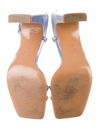 By Far Leather Slingback Sandals