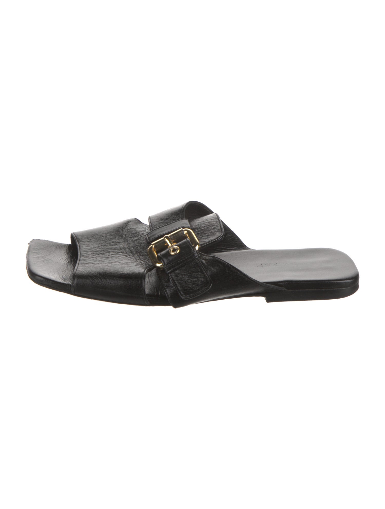By Far Leather Slides