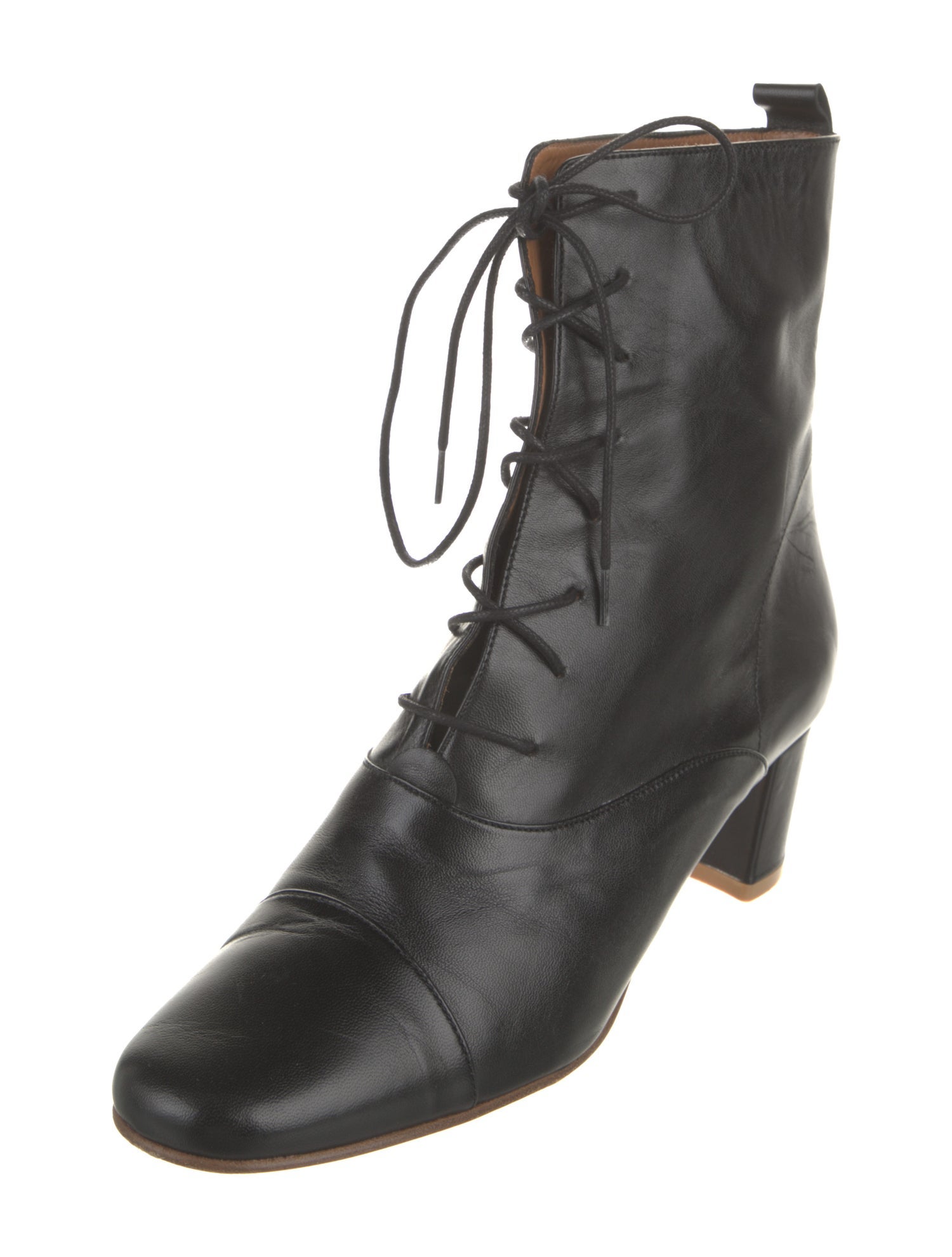 By Far Leather Lace-Up Boots