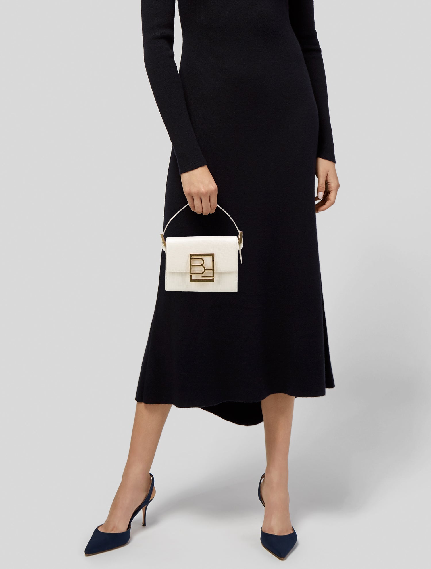 By Far Leather Top Handle Bag