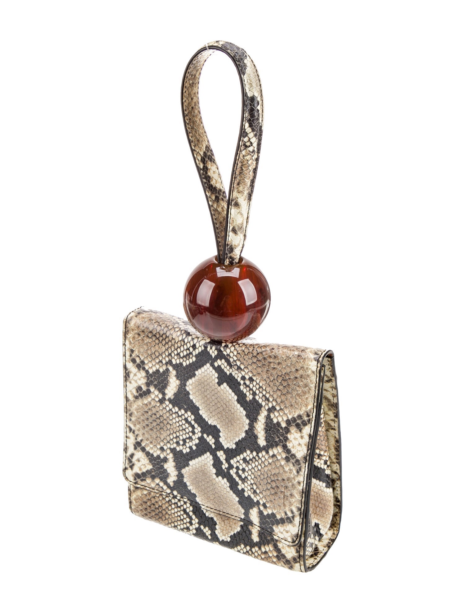 By Far Leather Top Handle Bag