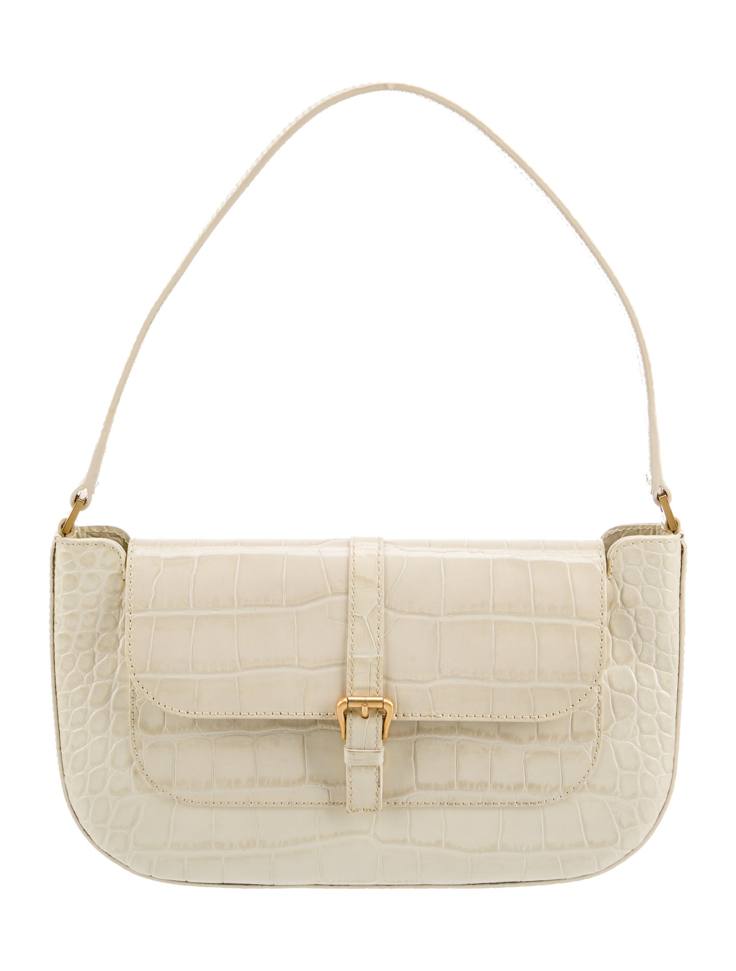 By Far Embossed Leather Shoulder Bag