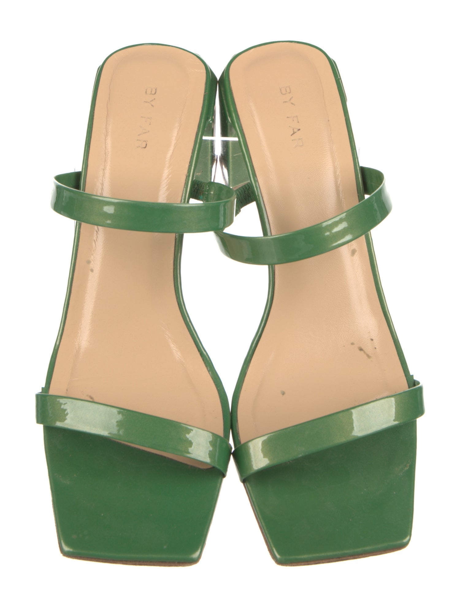 By Far Patent Leather Slides