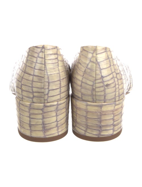 By Far Embossed Leather Pumps