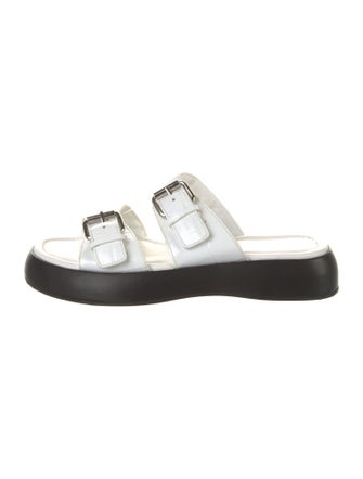 By Far Leather Slides