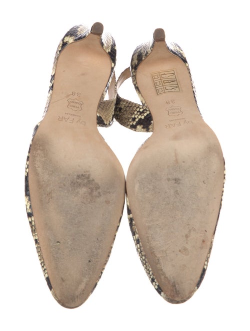 By Far Leather Animal Print Slingback Pumps