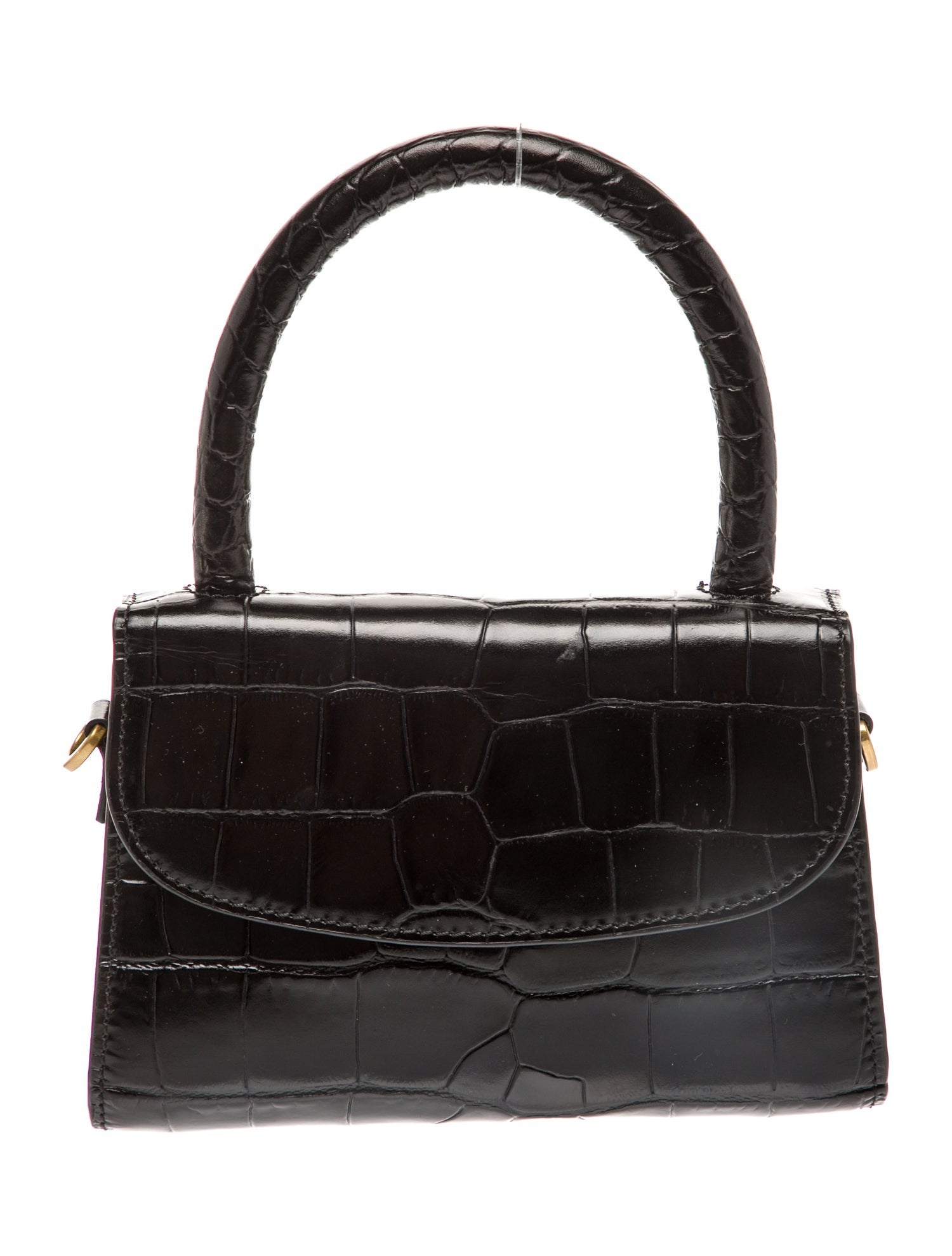 By Far Embossed Leather Top Handle Bag