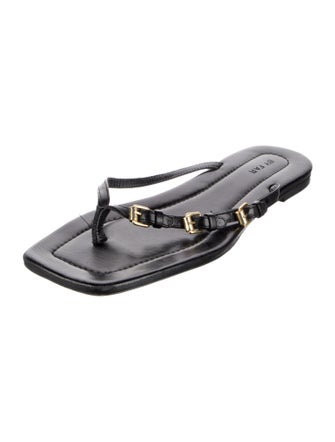 By Far Leather Slides