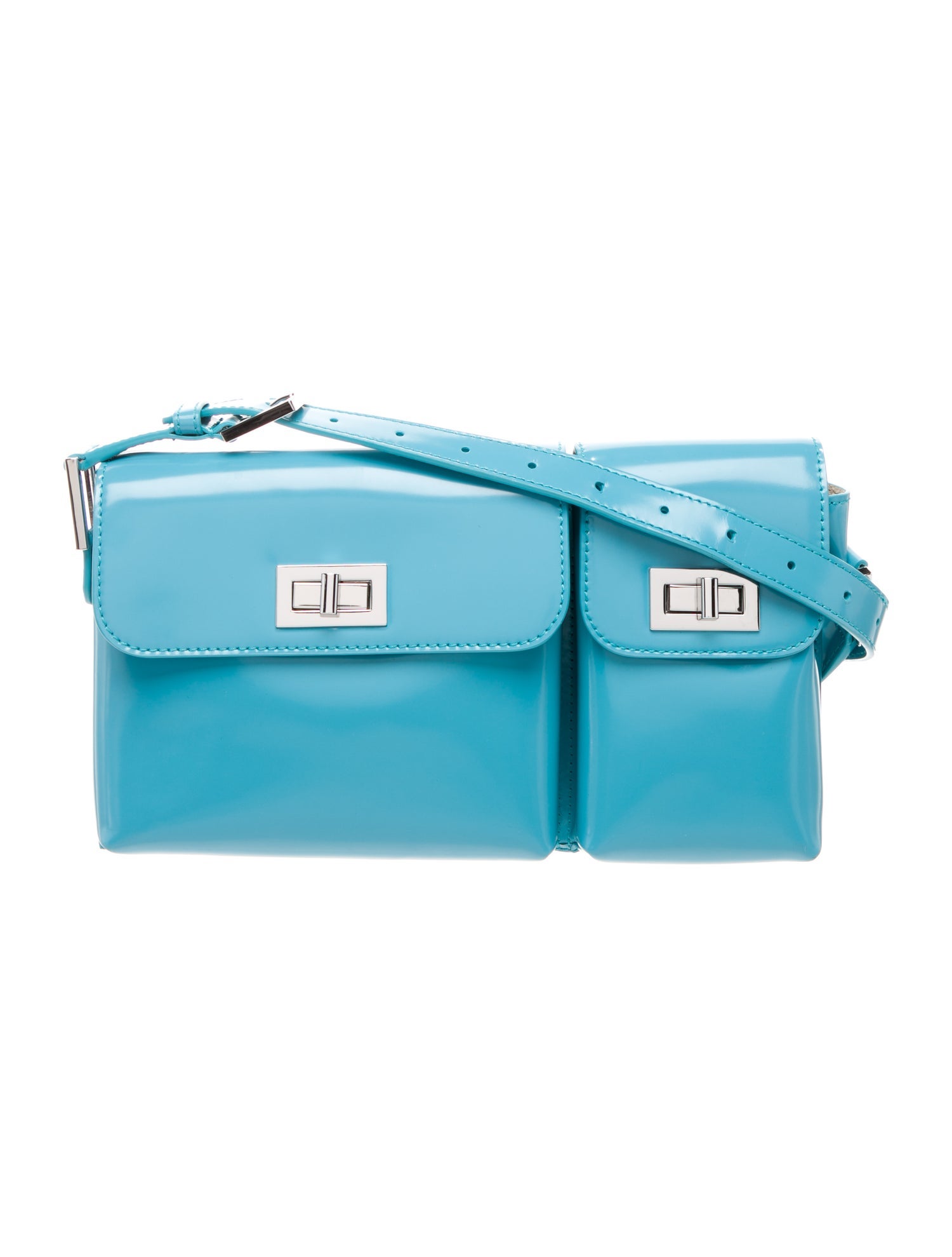 By Far Patent Leather Shoulder Bag