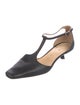 By Far Leather T-Strap Pumps