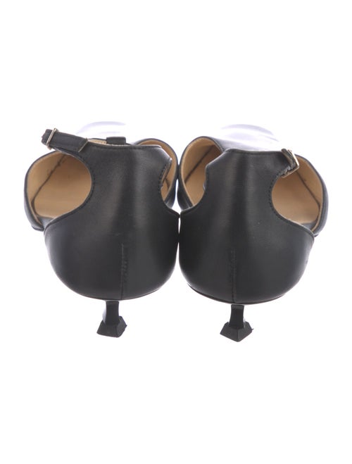 By Far Leather T-Strap Pumps