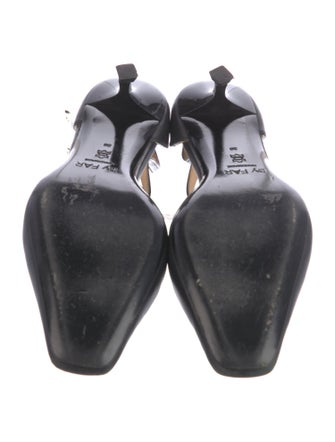 By Far Leather T-Strap Pumps