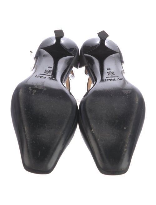 By Far Leather T-Strap Pumps