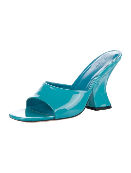 By Far Patent Leather Slides