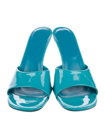 By Far Patent Leather Slides