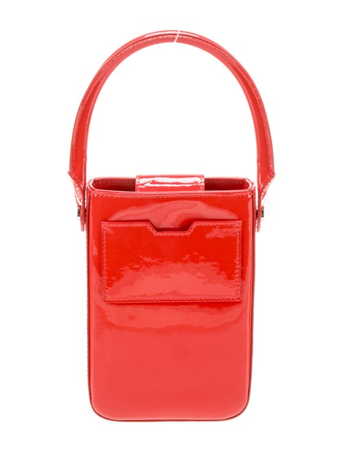 By Far Patent Leather Top Handle Bag