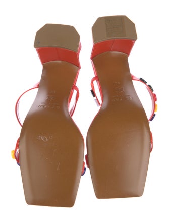 By Far Patent Leather Printed Slides