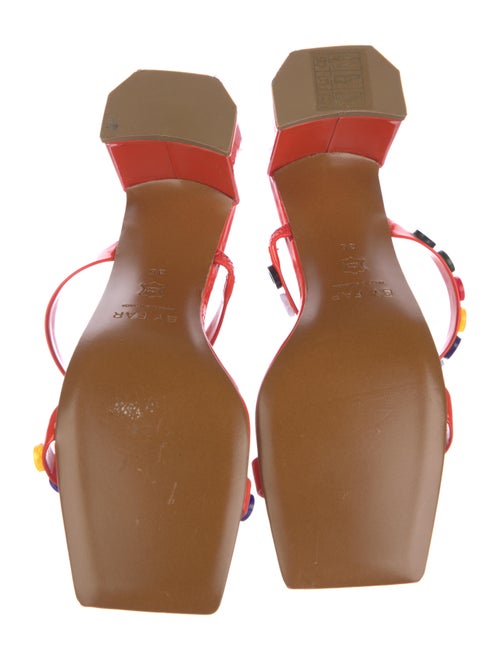 By Far Patent Leather Printed Slides