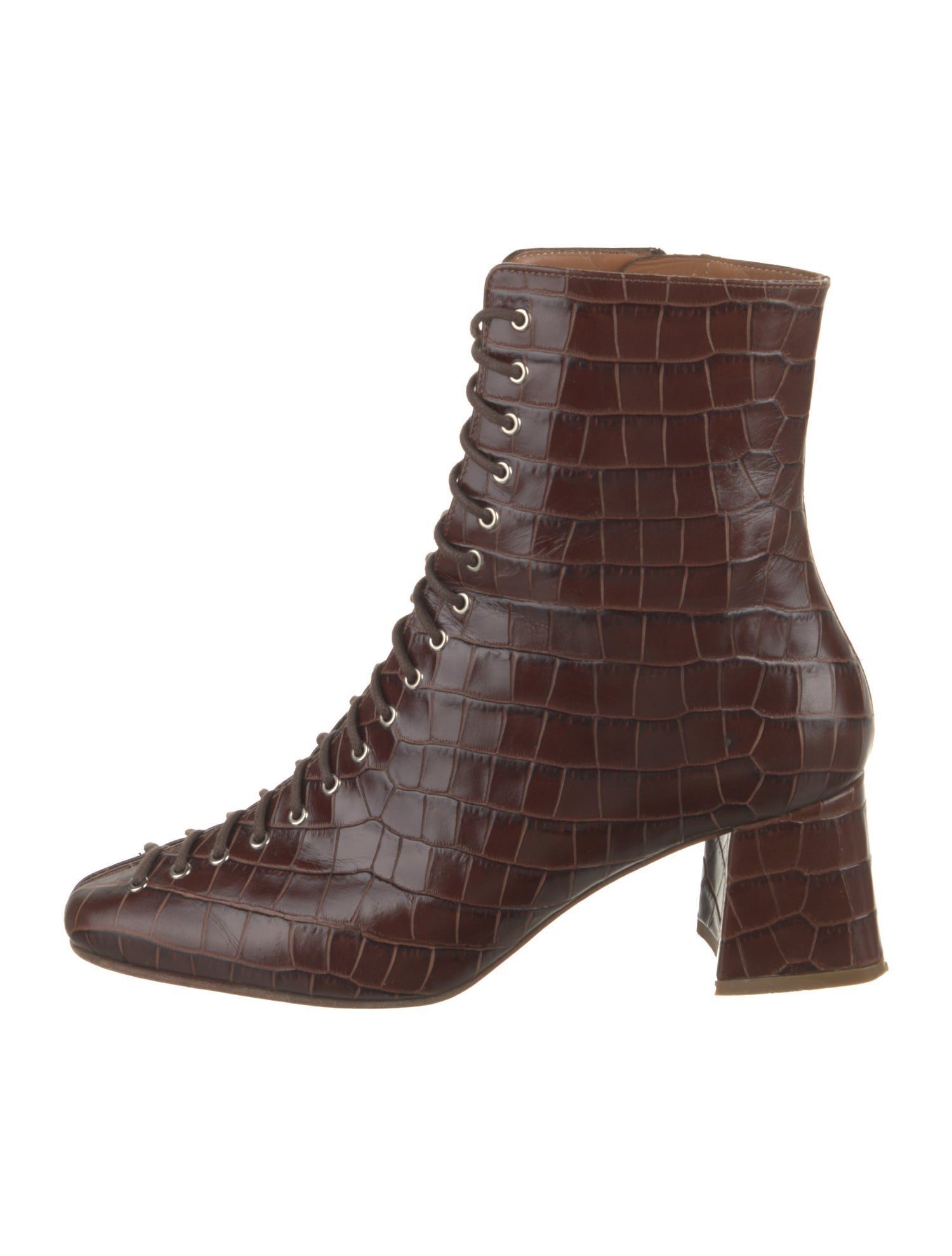 By Far Leather Lace-Up Boots