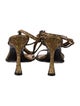 By Far Leather Animal Print Slingback Sandals