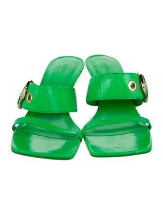 By Far Patent Leather Slides