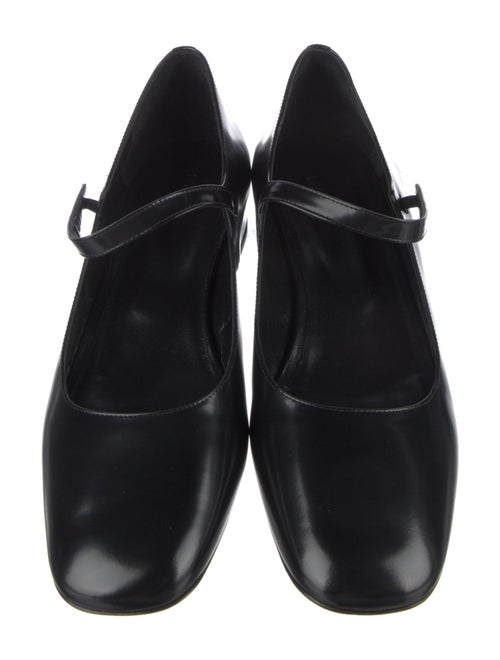 By Far Ginny Black Semi Patent Leather Pumps