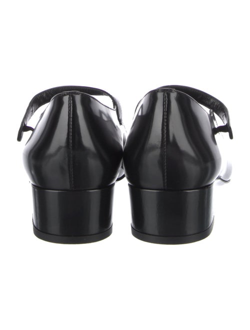By Far Ginny Black Semi Patent Leather Pumps