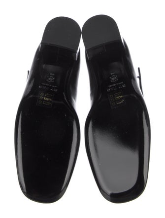 By Far Ginny Black Semi Patent Leather Pumps