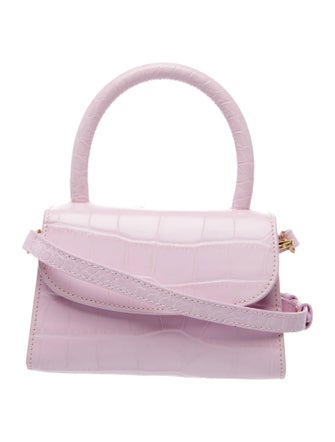 By Far Embossed Leather Shoulder Bag