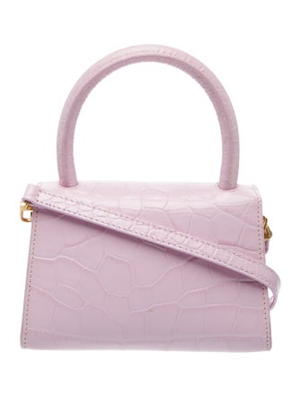 By Far Embossed Leather Shoulder Bag