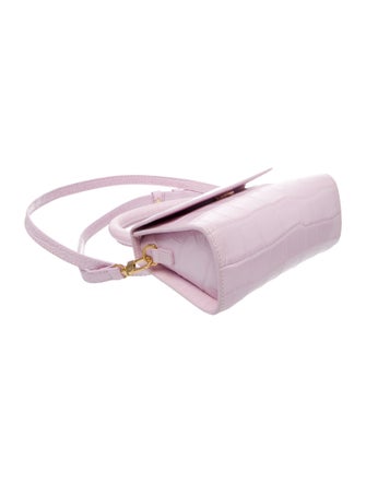 By Far Embossed Leather Shoulder Bag