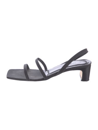 By Far Leather Slingback Sandals