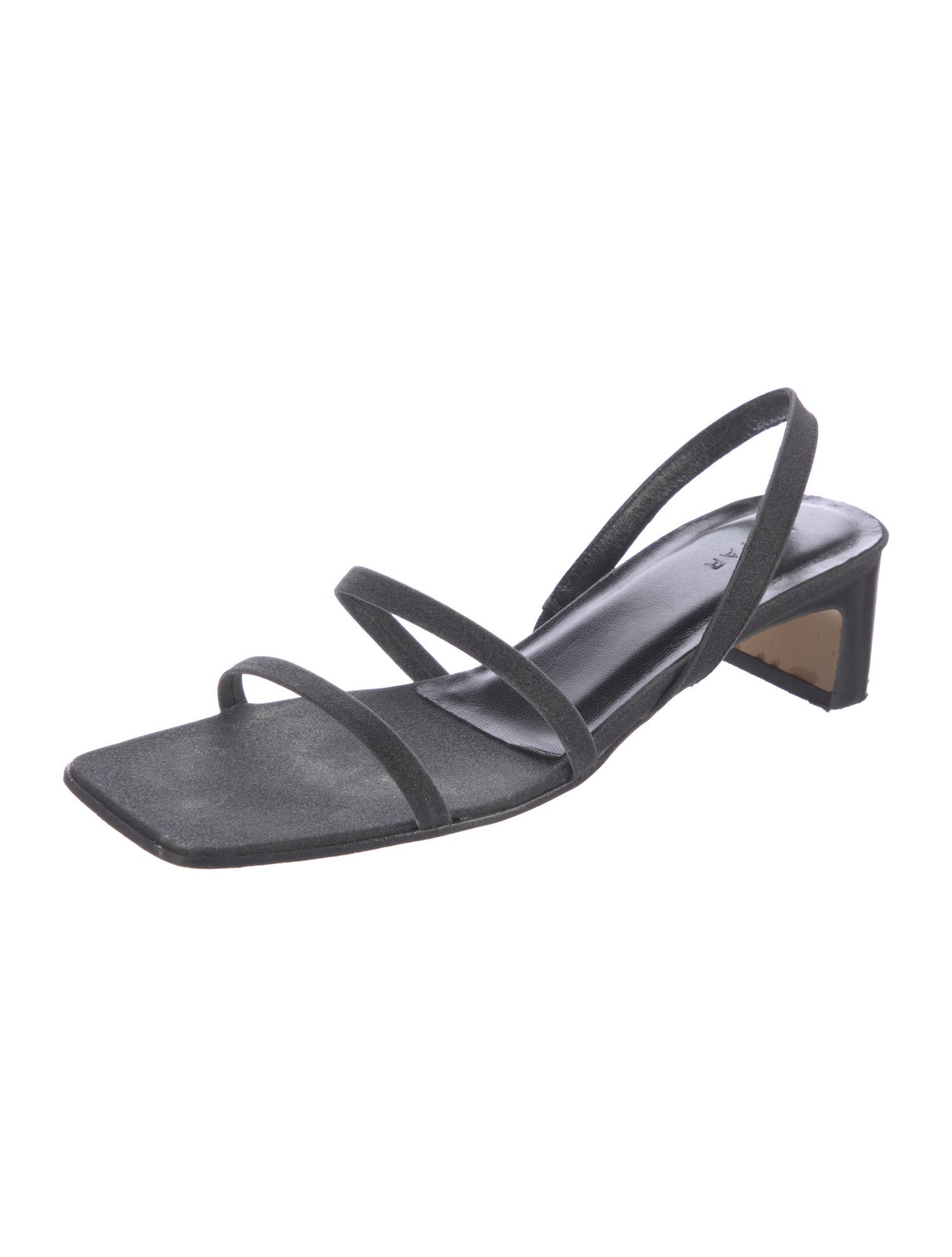 By Far Leather Slingback Sandals