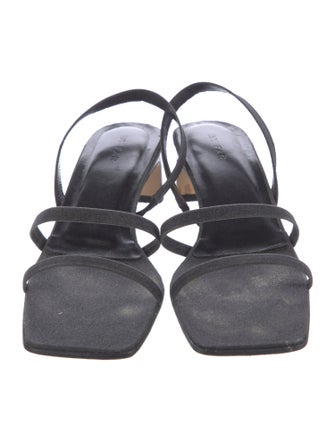 By Far Leather Slingback Sandals