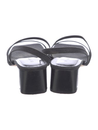 By Far Leather Slingback Sandals