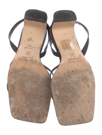 By Far Leather Slingback Sandals