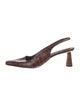 By Far Embossed Leather Slingback Pumps