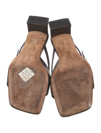 By Far Leather Slides