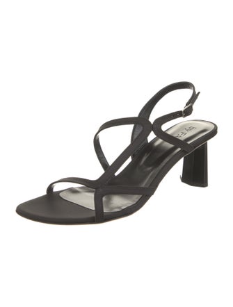 By Far Leather Slingback Sandals