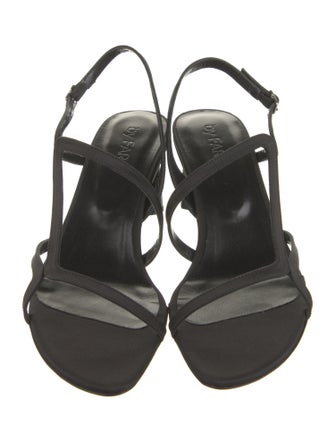 By Far Leather Slingback Sandals