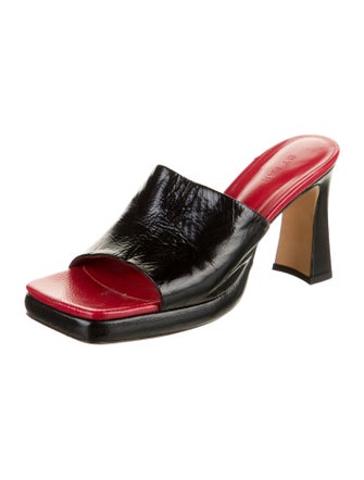 By Far Leather Slides